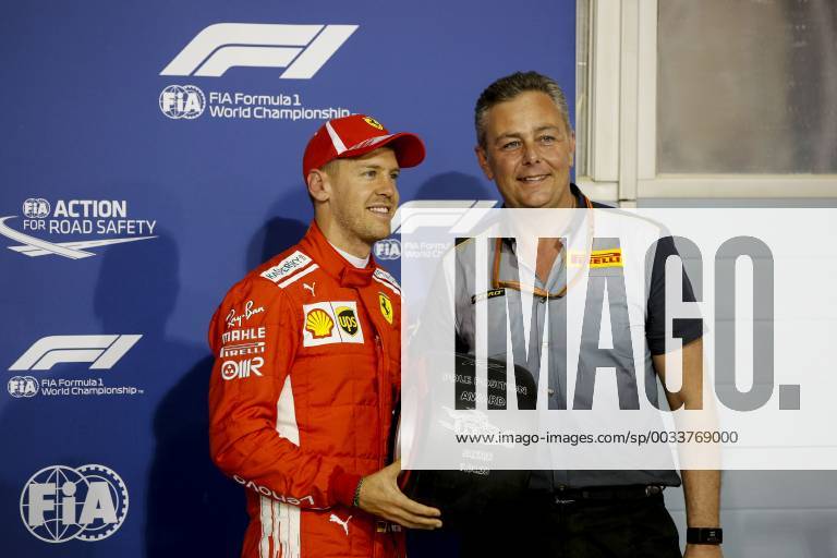Sakhir, Kingdom of Bahrain - SEBASTIAN VETTEL of Scuderia Ferrari is seen after the 2018 FIA Formula 1 Bahrain Grand Prix qualifying session at Bahrain International Circuit in Sakhir, Kingdom of Bahrain. Bahrain Grand Prix 2018 - Qualifying - ZUMAg147 20180407_zap_g147_043