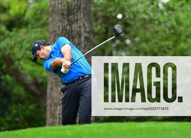Patrick Reed hits off the 2nd tee during the third round of the 2018 Masters Tournament at the Augusta National Golf Club in Augusta, Georgia, on April 7, 2018. AUG20180407326 KEVINxDIETSCH