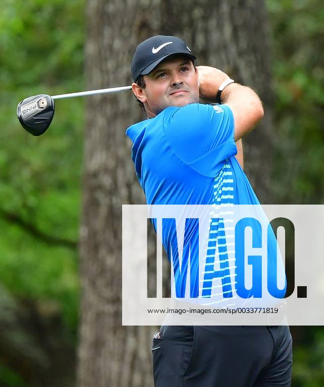 Patrick Reed hits off the 2nd tee during the third round of the 2018 Masters Tournament at the Augusta National Golf Club in Augusta, Georgia, on April 7, 2018. AUG20180407331 KEVINxDIETSCH
