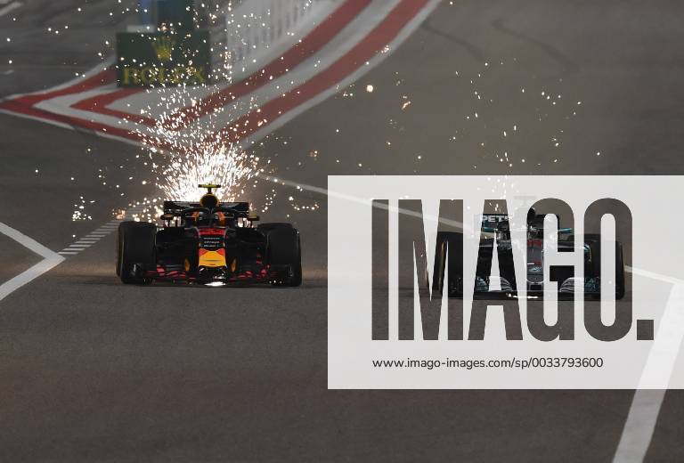 Max Verstappen Red Bull Racing Lewis Hamilton Mercedes Grand Prix formula 1 Bahrain Bahrain in Manama Shakir 08 04 2018 Photo mspb Jerry Andre Max Verstappen Lewis Hamilton Formula 1 GP Bahrain 2018