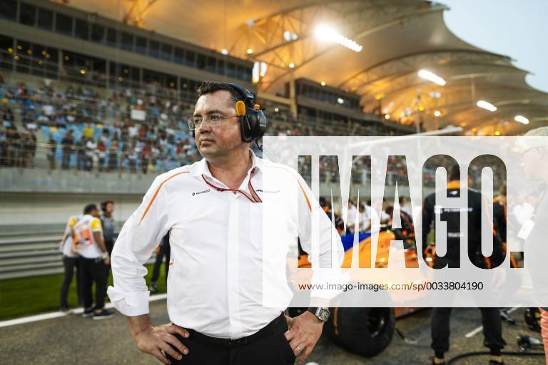 BOULLIER Eric (fra), Racing Director of Mclaren F1, portrait during 2018 Formula 1 FIA World Championship WM Weltmeisterschaft Bahrain Grand Prix, Sakhir Bahrain