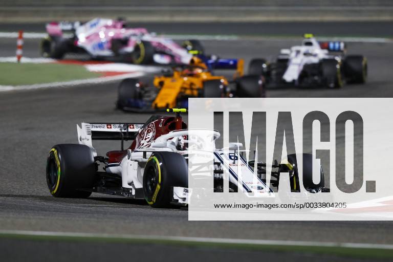 LECLERC Charles (mco), Alfa Romeo Sauber F1 Team C37, action during 2018 Formula 1 FIA World Championship WM Weltmeisterschaft Bahrain Grand Prix, Sakhir Bahrain