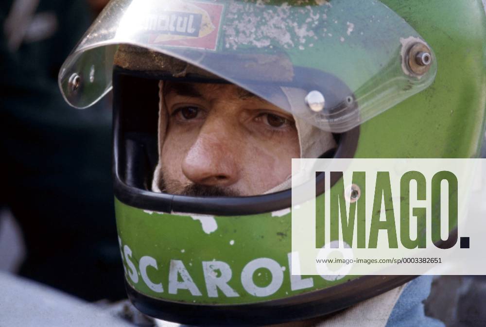 Henri Pescarolo (Frankreich Williams Ford) - Motorsport Grand Prix Herren Großer Preis von Großbritannien 1972, Formel 1 Weltmeisterschaft, F1, F, GP, WM Porträt Brands Hatch Nachdenklichkeit, Motorsport Grand Prix Herren Großer Preis von Großbritannien 1972, Formel 1 Weltmeisterschaft, F1, F, GP, WM Porträt Brands Hatch Nachdenklichkeit,