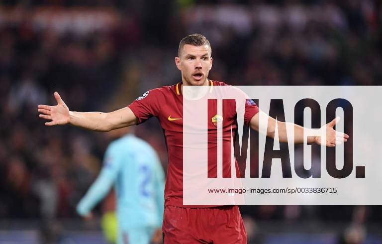 FUSSBALL CHAMPIONS LEAGUE SAISON 2017 2018 VIERTELFINALE RUECKSPIEL AS Rom - FC Barcelona Barca 10.04.2018 Edin Dzeko (AS Rom)