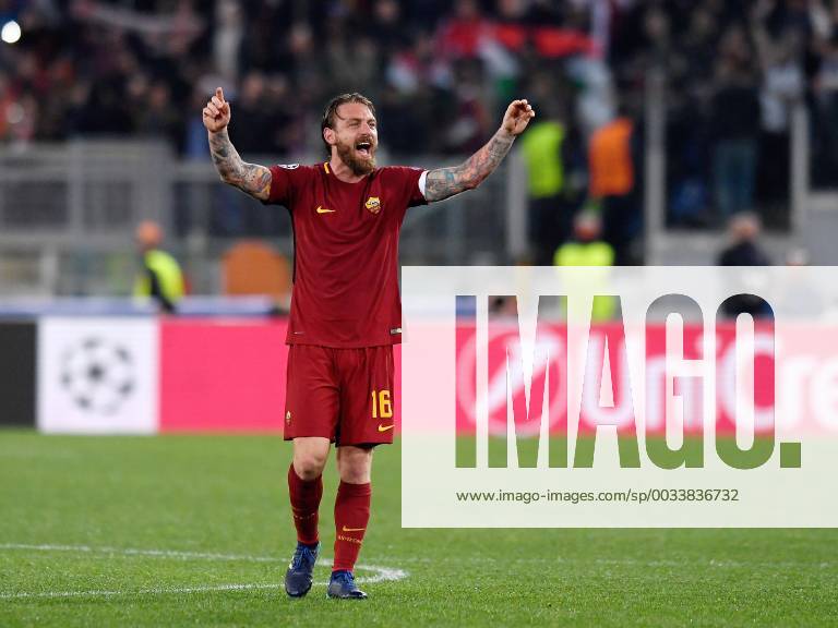 FUSSBALL CHAMPIONS LEAGUE SAISON 2017 2018 VIERTELFINALE RUECKSPIEL AS Rom - FC Barcelona Barca 10.04.2018 SCHLUSSJUBEL AS Rom; Daniele De Rossi