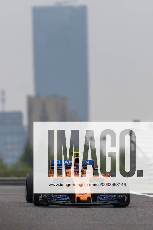 Stoffel Vandoorne McLaren Honda with his car on the track Grand Prix of China 2018 race Motorsport Formula 1 14 04 2018 Shanghai