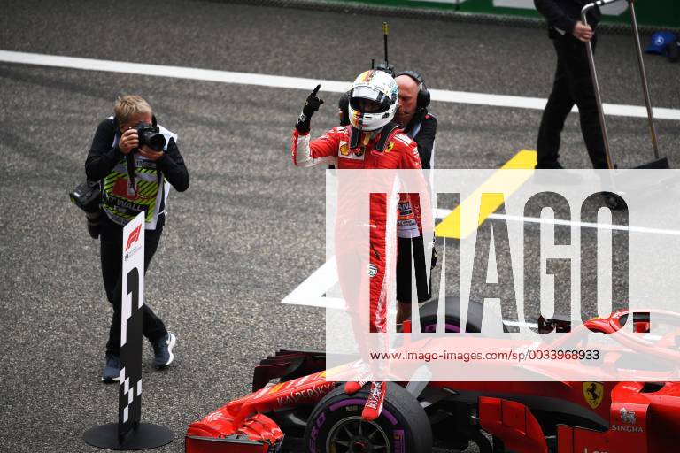 German F1 Sebastian Vettel of Ferrari reacts after winning the pole position in the qualifying session for the 2018 Formula One Chinese Grand Prix at the Shanghai International Circuit in Shanghai, China, 14 April 2018. It s still early, but it looks like Ferrari is back. Ferrari s Sebastian Vettel claimed pole position for Sunday s Chinese Grand Prix, where the German will be going for his third straight victory to open the Formula One season. Vettel and Ferrari teammate Kimi Raikkonen will start on the first row in Shanghai. Mercedes, which has dominated the last four seasons, will start on the second row with Valtteri Bottas ahead of No. 4 Lewis Hamilton - the defending and four-time series champion. The famous Italian team has not won a season title in 11 years with Kimi Raikkonen champion in 2007. But Bottas is already hinting that rival Ferrari is the team to beat. Vettel takes pole in China, and Ferrari looks like it s back