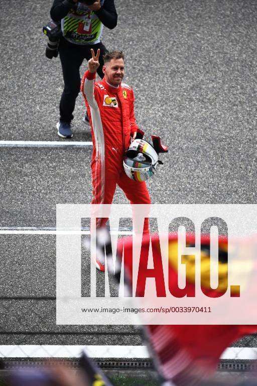 German F1 Sebastian Vettel of Ferrari reacts after winning the pole position in the qualifying session for the 2018 Formula One Chinese Grand Prix at the Shanghai International Circuit in Shanghai, China, 14 April 2018. It s still early, but it looks like Ferrari is back. Ferrari s Sebastian Vettel claimed pole position for Sunday s Chinese Grand Prix, where the German will be going for his third straight victory to open the Formula One season. Vettel and Ferrari teammate Kimi Raikkonen will start on the first row in Shanghai. Mercedes, which has dominated the last four seasons, will start on the second row with Valtteri Bottas ahead of No. 4 Lewis Hamilton - the defending and four-time series champion. The famous Italian team has not won a season title in 11 years with Kimi Raikkonen champion in 2007. But Bottas is already hinting that rival Ferrari is the team to beat. Vettel takes pole in China, and Ferrari looks like it s back