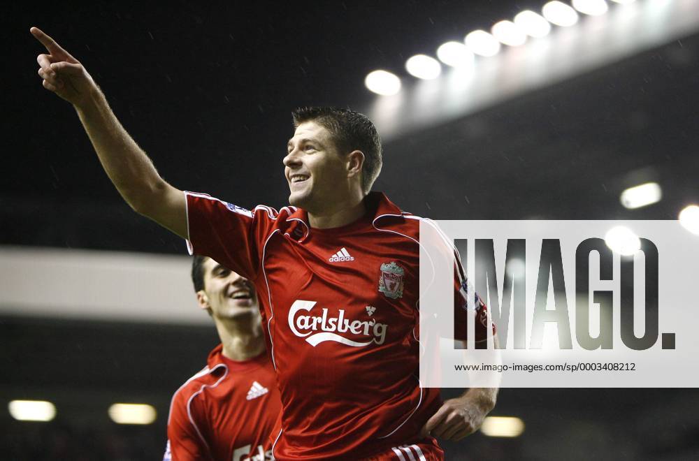 Steven Gerrard (Liverpool) - Torjubel - . Fußball Herren FA Cup 2007 2008, Englischer Pokal, Pokalspiel, FC Liverpool Einzelbild Liverpool Freude, Fußball Herren FA Cup 2007 2008, Englischer Pokal, Pokalspiel, FC Liverpool Einzelbild Liverpool Freude,