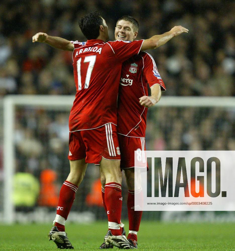 Steven Gerrard (re.) und Alvaro Arbeloa (beide Liverpool) - Torjubel - . Fußball Herren FA Cup 2007 2008, Englischer Pokal, Pokalspiel, FC Liverpool Gruppe Liverpool Freude, Fußball Herren FA Cup 2007 2008, Englischer Pokal, Pokalspiel, FC Liverpool Gruppe Liverpool Freude,
