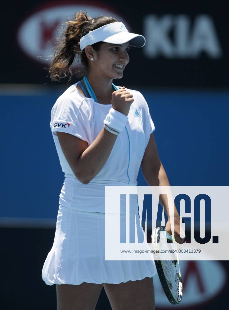 Sania Mirza (Indien) jubelt Tennis Damen Australian Open 2008, Grand Slam, WTA Tour Einzelbild Melbourne Freude, Tennis Damen Australian Open 2008, Grand Slam, WTA Tour Einzelbild Melbourne Freude,