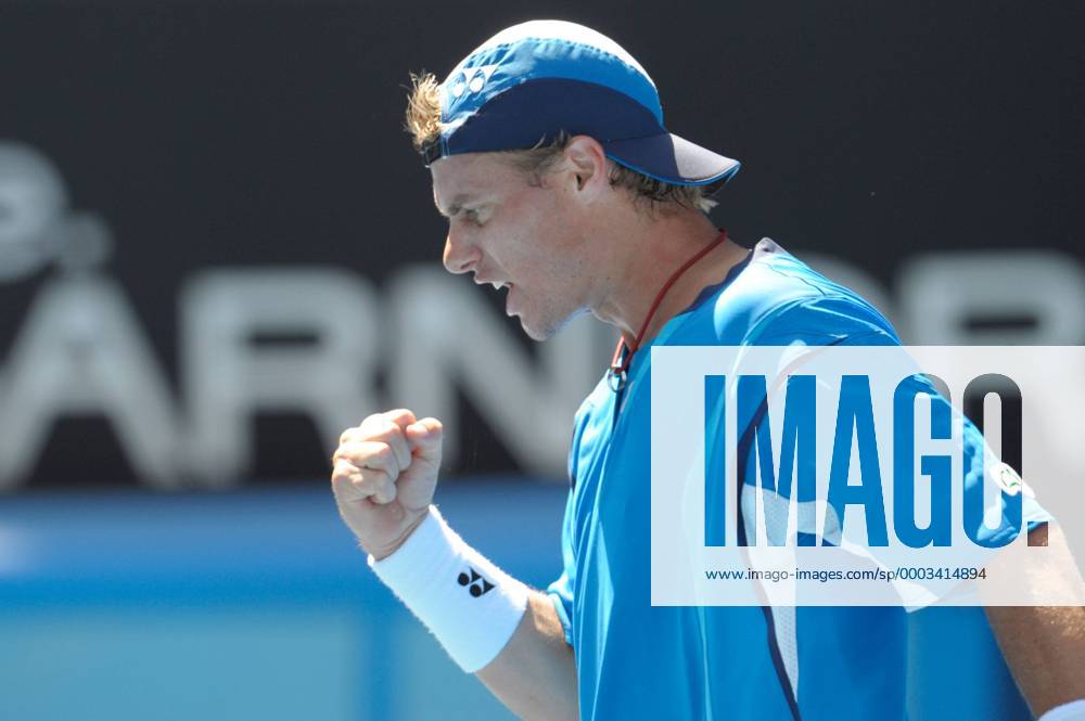 Lleyton Hewitt (Australien) jubelt - Tennis Herren Australian Open 2008, Grand Slam, ATP Tour Einzelbild Melbourne Freude, Tennis Herren Australian Open 2008, Grand Slam, ATP Tour Einzelbild Melbourne Freude,