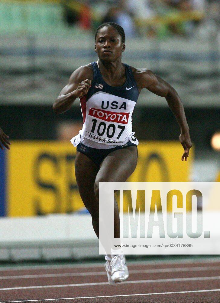 20070826 - OSAKA, JAPAN: US Lauryn Williams competes during the 100 Metres Women quarter final of the 11th IAAF World championships in Athletics in the Nagai stadium of Osaka, Sunday 26 August 2007. ERICxLALMAND x7288661x