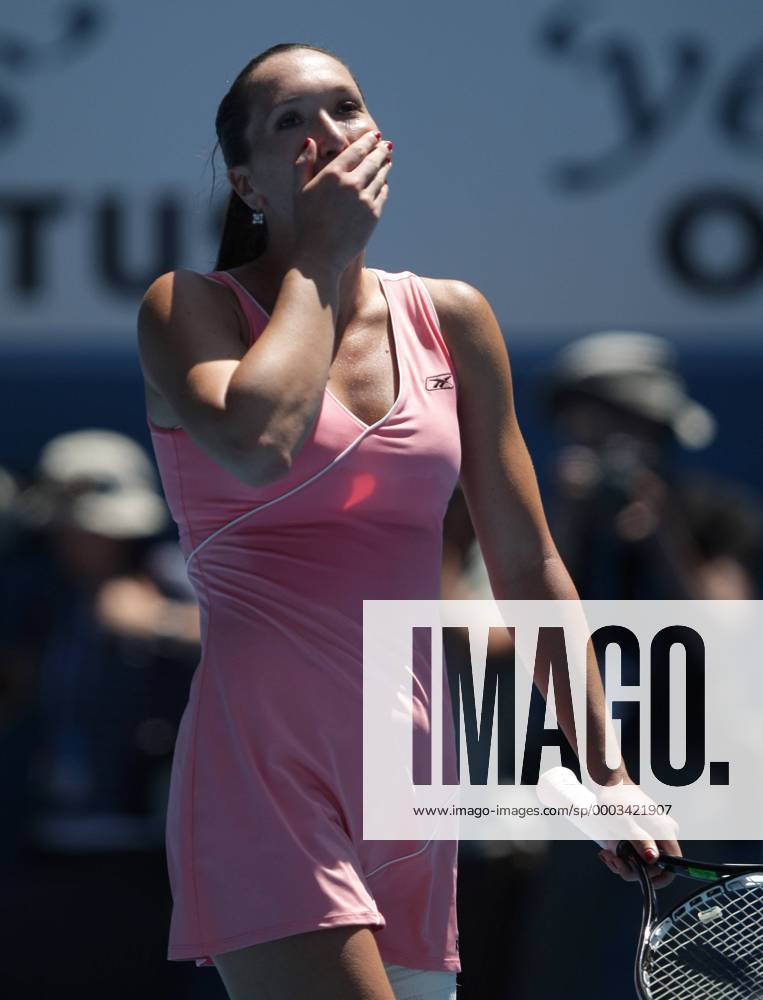 Jelena Jankovic (Serbien) staunt Tennis Damen Australian Open 2008, Grand Slam, WTA Tour Einzelbild Melbourne Tennis Damen Australian Open 2008, Grand Slam, WTA Tour Einzelbild Melbourne