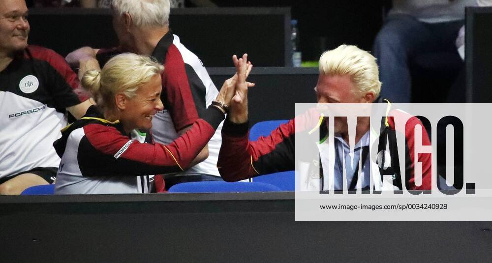 Tennis Fed Cup 2018 Germany Czech Republic Germany Stuttgart 21 04 2018 Tennis Fed Cup 2018 Germany Czech Republic v l Barbara Rittner Boris Becker