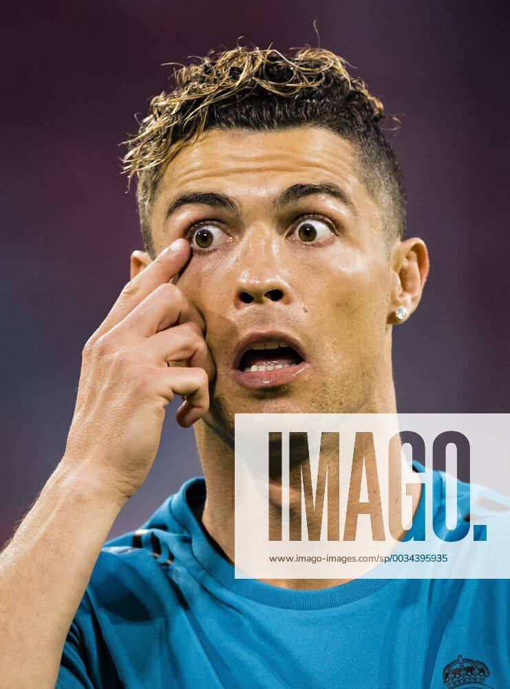 Munich 25 04 2018 Cristiano Ronaldo Real looks startled Bayern Munich Real Madrid