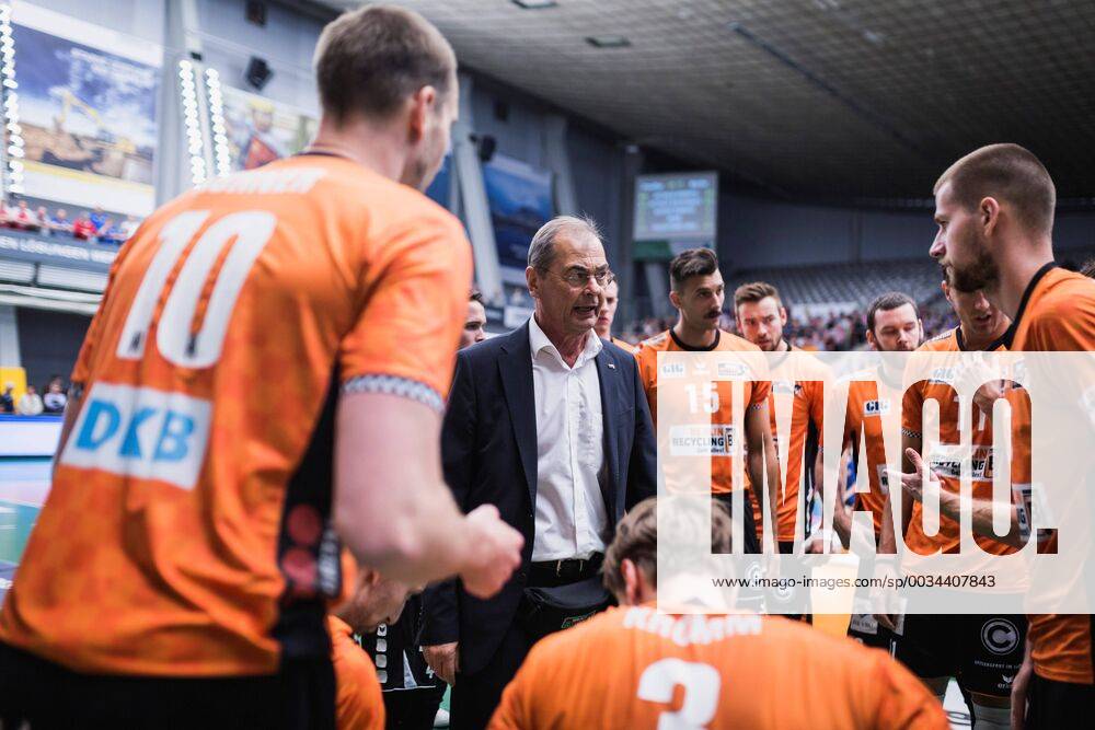 Friedrichshafen Germany 26 04 2018 Manager Stelian Moculescu BR Volleys at Playoff Final Game 1 of the Volleyball Bundesliga between VfB Friedrichshafen and the Berlin Recycling Volleys