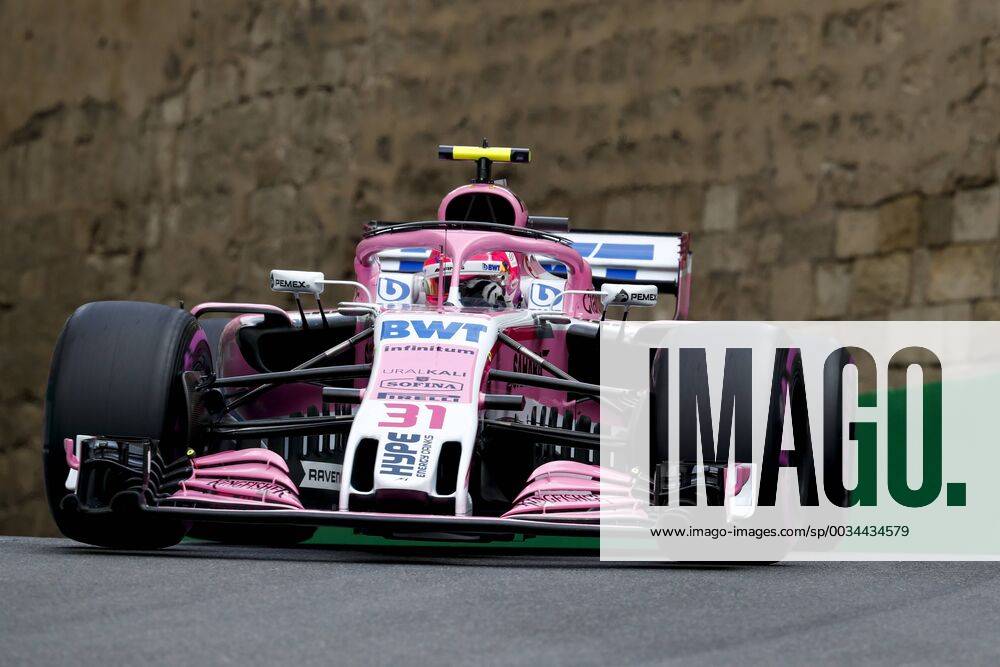 Motorsports: World Championship WM Weltmeisterschaft 2018; Grand Prix Azerbaijan, Grand Prix of Europe, Formula 1 2018 Azerbaijan Grand Prix, 31 Esteban Ocon (Sahara Force India F1 Team) Baku Azerbaijan