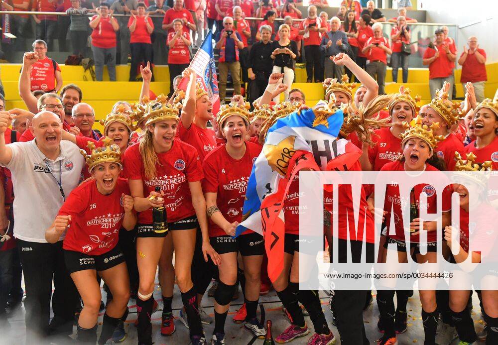 Thuringia HC is prematurely German champions Handball Club Rödertal against Thuringia HC Thüringen Handball 1 League of Women 1 Bundesliga Rödertalbienen HCR Großröhrsdorf season 2017 2018 28 04 2018