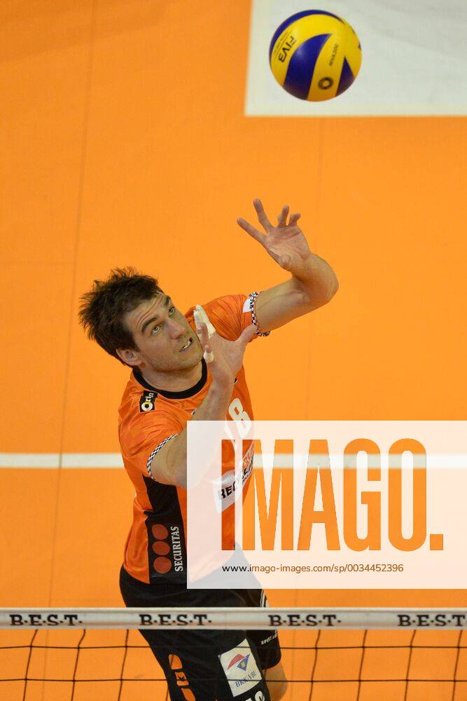 Volleyball Men Season 2017 18 1 Bundesliga BR Volleys VfB Friedrichshafen Final Series for the German Championship 2 Game Pierre Pujol No. 18 Berlin Recycling Volleys 29 04 18