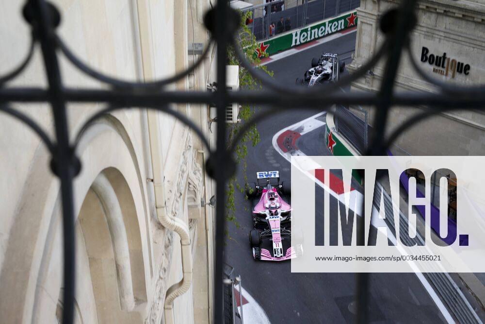 Motorsports: World Championship WM Weltmeisterschaft 2018; Grand Prix Azerbaijan, Grand Prix of Europe, Formula 1 2018 Azerbaijan Grand Prix, 11 Sergio Perez (MEX, Sahara Force India F1 Team), Baku Azerbaijan