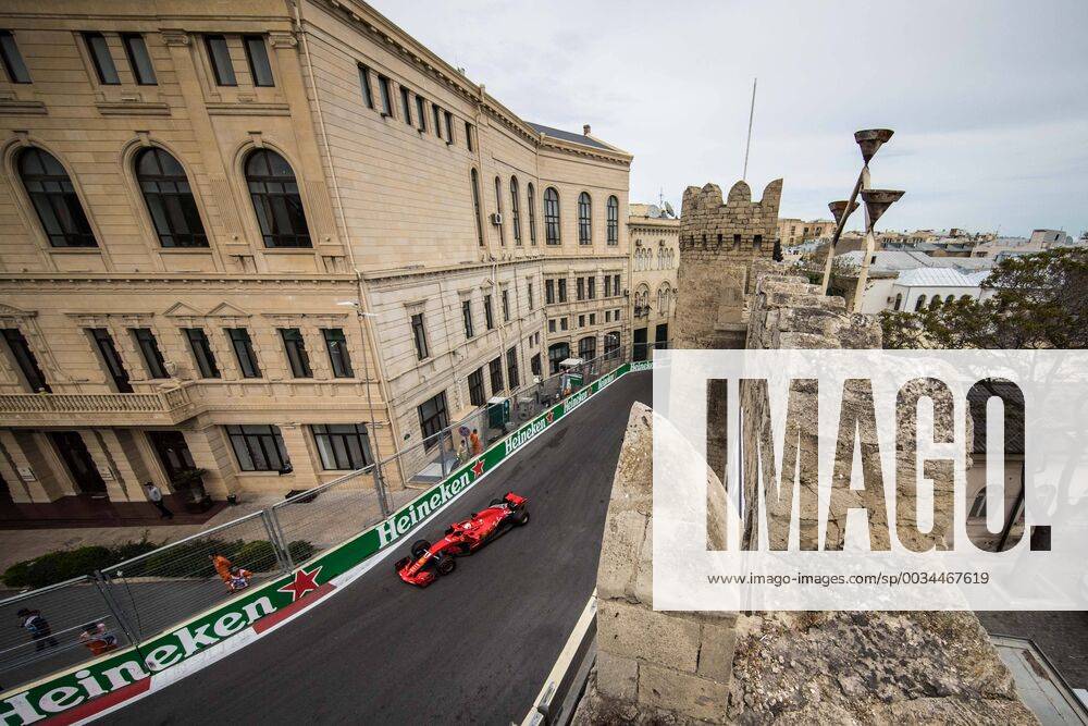 (180430) -- BAKU, April 30, 2018 -- Ferrari s German driver Sebastian Vettel competes during the race of Formula 1 2018 Azerbaijan Grand Prix at Baku City Circuit in Baku, Azerbaijan, on April 29, 2018. ) (SP)AZERBAIJAN-BAKU-F1-AZERBAIJAN GRAND PRIX WuxZhuang