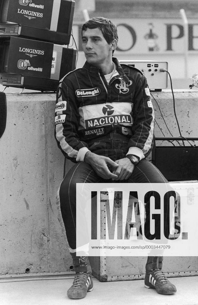 Ayrton Senna (Brasilien Lotus Renault) - Motorsport Grand Prix Herren Großer Preis von Spanien 1986, Formel 1 Weltmeisterschaft, F1, F, GP, WM Einzelbild Jerez de la Frontera Motorsport Grand Prix Herren Großer Preis von Spanien 1986, Formel 1 Weltmeisterschaft, F1, F, GP, WM Einzelbild Jerez de la Frontera