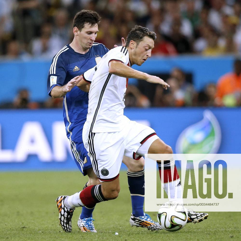 OEZIL Mesut Team Germany with capitals MESSI World Cup 2014 Brasil FIFA World Cup Brazil 2014 Final game Germany v Argentina 1 0 on 13 July 2014 in Rio de Janeiro