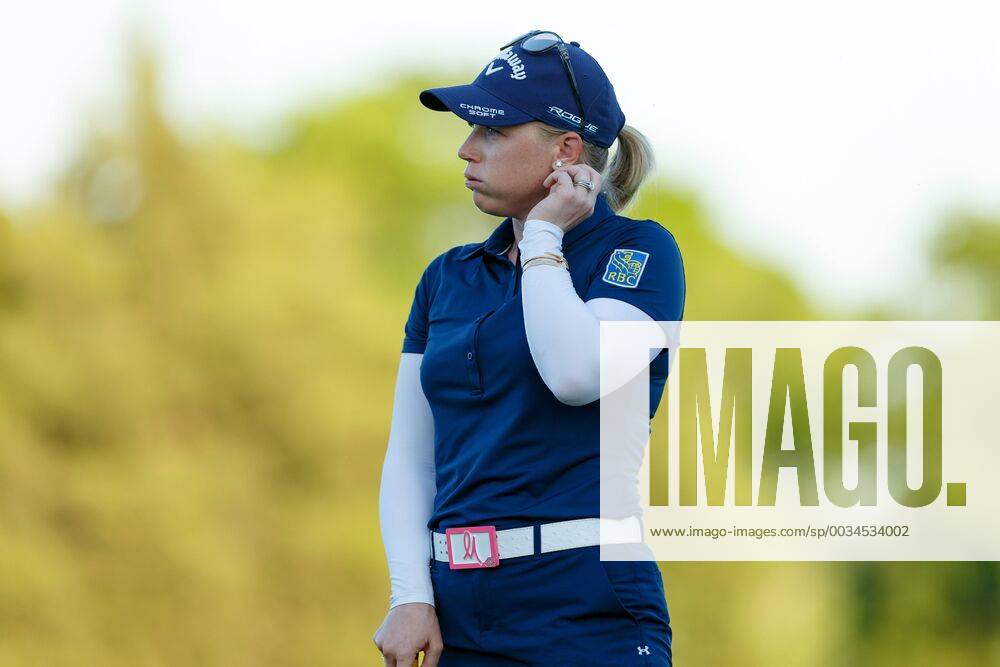 THE COLONY, TX - MAY 05: Morgan Pressel reacts after just missing her putt on 3 during the LPGA Golf Damen Volunteers of America Texas Classic on May 5, 2018 at the Old American Golf Club in The Colony, TX. (Photo by Andrew Dieb Icon Sportswire) GOLF: MAY 05 LPGA - Volunteers of America Texas Classic Icon180505665