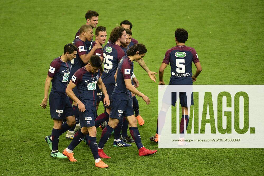 Joie des joueurs du PSG apres le but de LO CELSO Giovani (PSG) FOOTBALL : Les herbiers vs PSG - Finale de la Coupe de France - St Denis - 08 05 2018 JBAutissier Panoramic