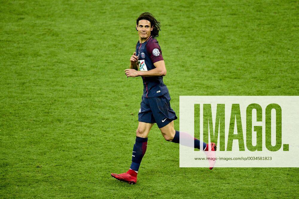 Joie des joueurs du PSG apres le but sur penalty de CAVANI Edinson (PSG) FOOTBALL : Les herbiers vs PSG - Finale de la Coupe de France - St Denis - 08 05 2018 JBAutissier Panoramic