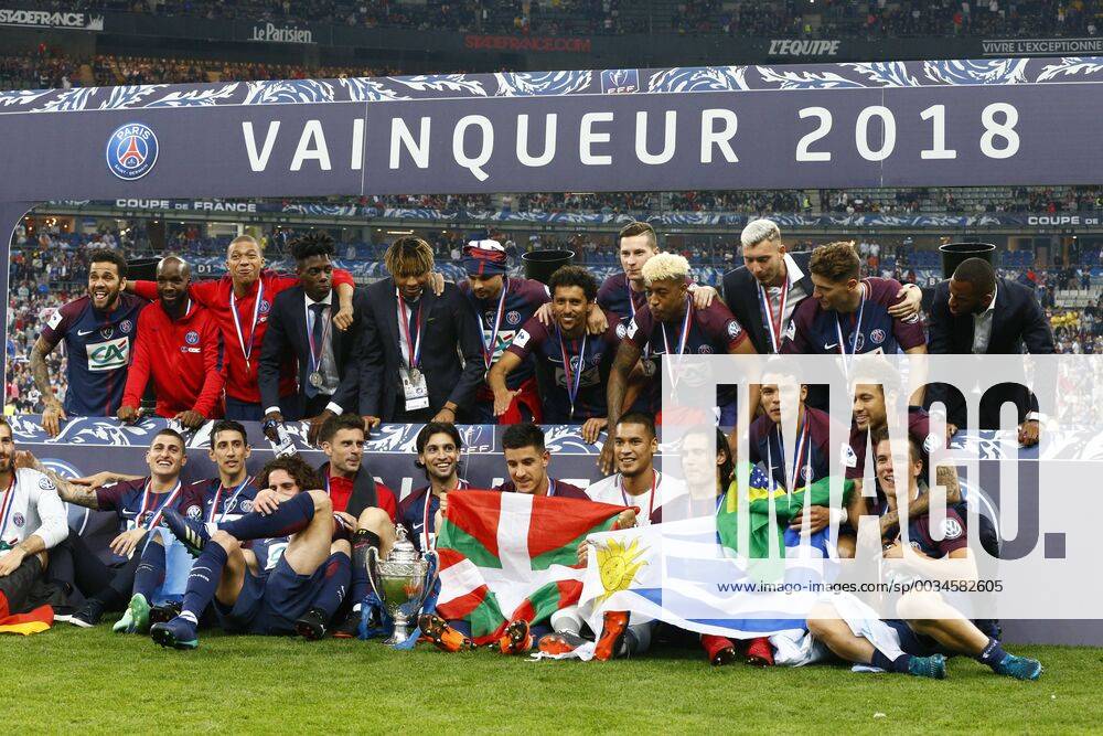 Joie equipe (PSG) FOOTBALL : Les Herbiers vs Paris Saint Germain - Finale Coupe de France - 08 05 2018 GwendolineLeGoff Panoramic