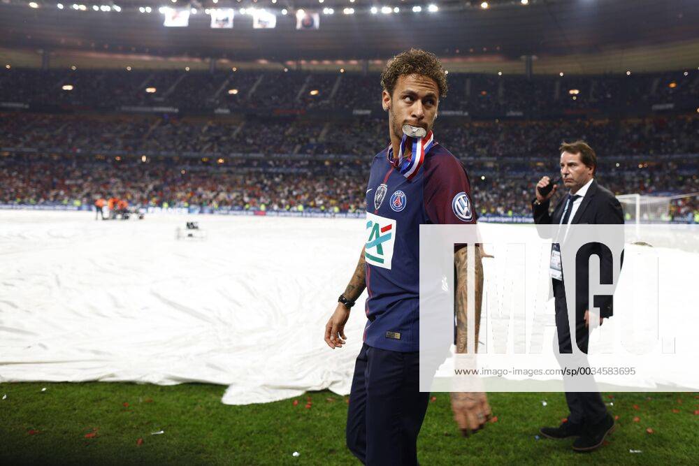 Paris, France - Neymar Jr during French Cup final (Coupe de France) between Les Herbiers VF and Paris Saint-Germain (PSG) at Stade de France on May 8, 2018 in Saint-Denis near Paris, France. Les Herbiers VF v Paris Saint-Germain - Coupe de France Final - ZUMAn230 20180509_zaa_n230_506