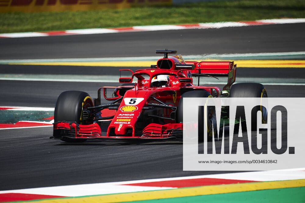 11th May, Circuit de Barcelona, Barcelona, Spain; Spanish Formula One Grand Prix, Friday free practice; Sebastian Vettel of the Ferrari Team rounds the bend ActionPlus12023431