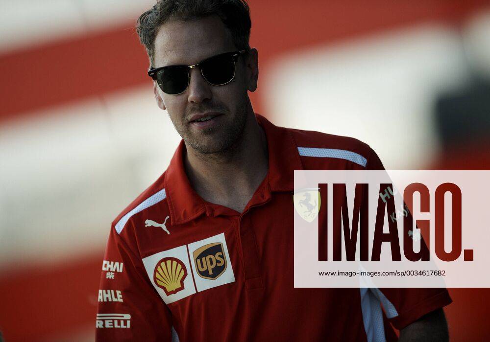 Sebastian Vettel of Germany and Scuderia Ferrari in paddock during practice for the Spanish Formula One Grand Prix at Circuit de Catalunya on May 11, 2018 in Montmelo, Spain. Breton CordonxPressx xSpanishxF1xGrandxPrixx-xPracticex