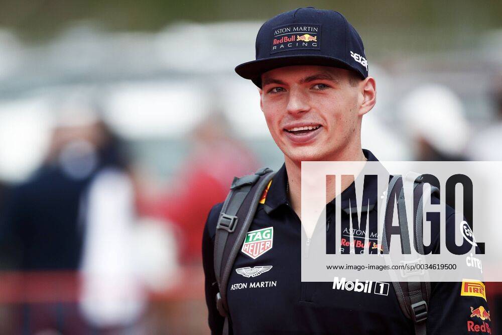 Barcelona, Catalonia, Spain - May 12th, 2018 - Circuit de Barcelona-Catalunya, Montmelo, Spain - Formula One Spanish GP 2018; Max Verstappen of RedBull Racing arrives to the paddock. Barcelona Formula One Spanish GP; .May 12th - ZUMAa178 20180512_zap_a178_002