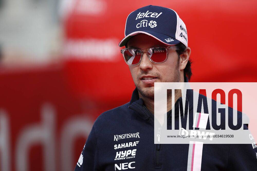 Barcelona, Catalonia, Spain - May 12th, 2018 - Circuit de Barcelona-Catalunya, Montmelo, Spain - Formula One Spanish GP 2018; Sergio Perez of Sahara Force India F1 Team arrives to the paddock. Barcelona Formula One Spanish GP; .May 12th - ZUMAa178 20180512_zap_a178_008
