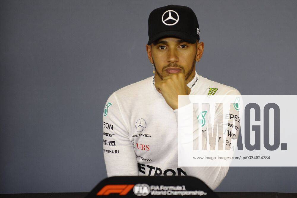 Lewis Hamilton of Great Britain and Mercedes AMG Petronas F1 Team Mercedes WO9 in the press conference PK Pressekonferenz after qualifying for the Spanish Formula One Grand Prix at Circuit de Catalunya on May 11, 2018 in Montmelo, Spain. Breton CordonxPressx xSpanishxF1xGrandxPrixx-xPracticex