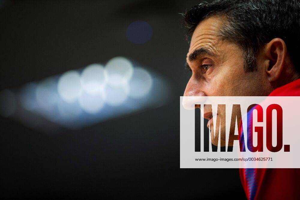 FC Barcelona Barca s coach, Ernesto Valverde, offers a press conference PK Pressekonferenz in Barcelona, northeastern Spain, 12 May 2018. FC Barcelona will face Levante in a Spanish Primera Division soccer match on 13 May. FC Barcelona press conference !ACHTUNG: NUR REDAKTIONELLE NUTZUNG!