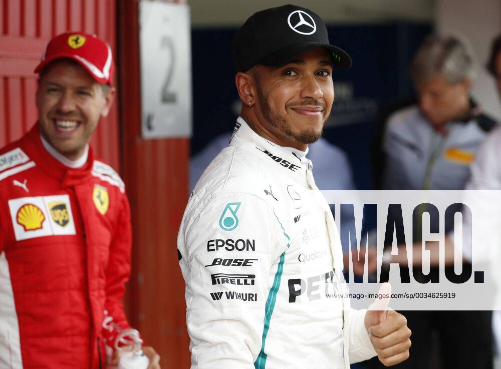 Motorsports: FIA Formula One World Championship WM Weltmeisterschaft 2018, Grand Prix of Spain, 44 Lewis Hamilton (GBR, Mercedes AMG Petronas Motorsport), 5 Sebastian Vettel (GER, Scuderia Ferrari), Barcelona Spain
