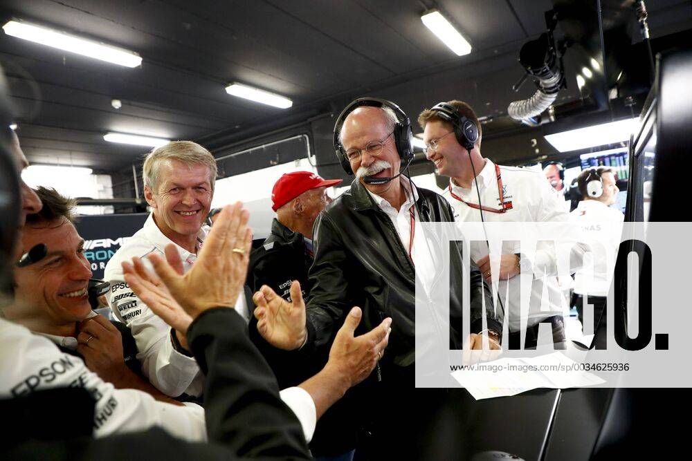 Motorsports: FIA Formula One World Championship WM Weltmeisterschaft 2018, Grand Prix of Spain, Toto Wolff (AUT, Mercedes AMG Petronas Motorsport), Prof. Dr. Thomas Weber, Dr. Dieter Zetsche, Ola Kaellenius Barcelona Spain