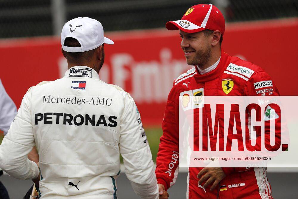 Photo4 LaPresse 12 05 2018 Barcelona, Spain Grand Prix Formula One Spain 2018 In the pic: Lewis Hamilton (GBR) Mercedes AMG F1 W09 pole position and 3rd position Sebastian Vettel (GER) Scuderia Ferrari SF71H & xa9; Photo4 LaPresse 12 05 2018 Barcelona, Spain Sport Grand Prix Formula One Spain 2018 In the pic: Lewis Hamilton (GBR) Mercedes AMG F1 W09 pole position and 3rd position Sebastian Vettel (GER) Scuderia Ferrari SF71H