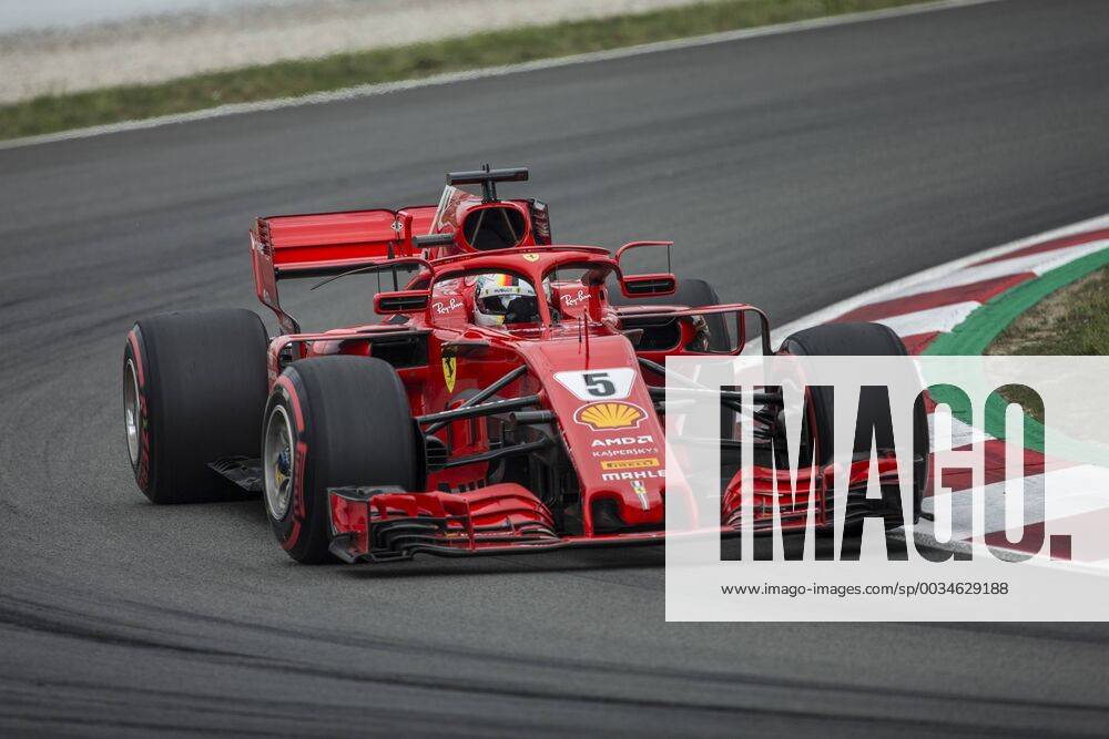 Montmelo, Spain - 05 Sebastian Vettel from Germany with Scuderia Ferrari SF71H during the Spanish Formula One Grand Prix at Circuit de Catalunya on March 12, 2018 in Montmelo, Spain. Spanish F1 Grand Prix - Qualifying - ZUMAn230 20180512_zaa_n230_622