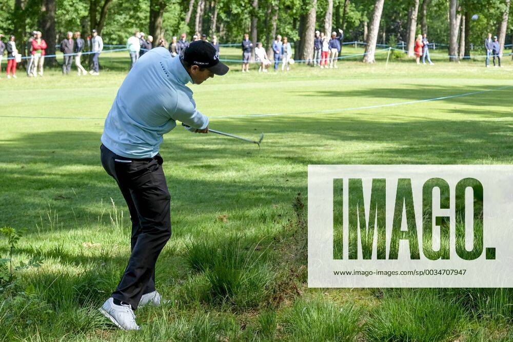 Belgian Nicolas Colsaerts pictured in action during the first round (out of four) of the Belgian Knockout golf tournament in Schilde, part of the European Tour, Thursday 17 May 2018. DIRKxWAEM x05347486x