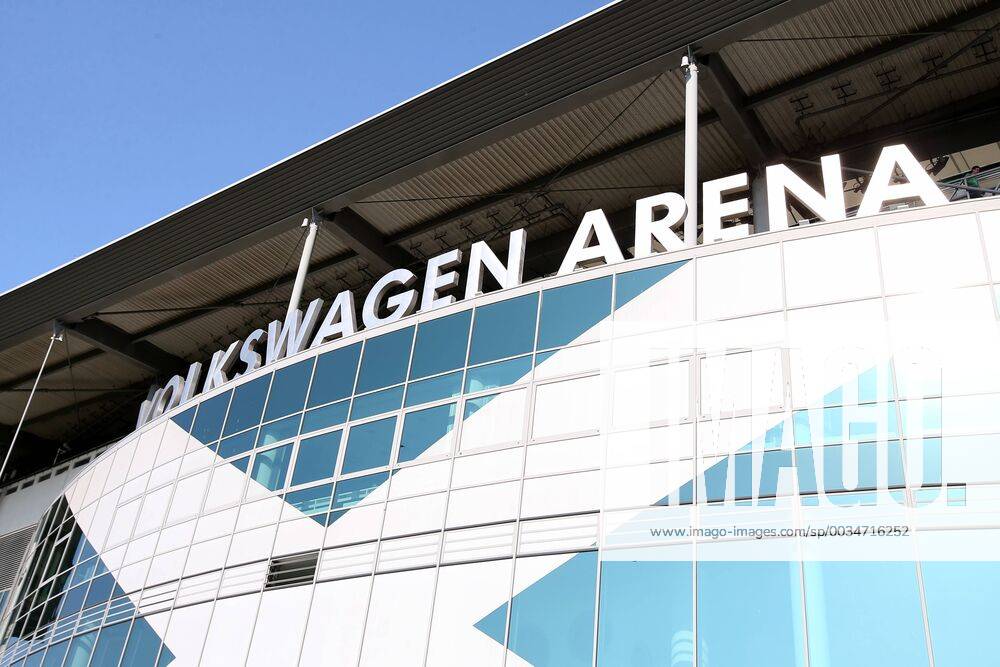 Volkswagen Arena logo VfL Wolfsburg vs Holstein Kiel Bundesliga Relegation Soccer 17 05 2018 VfL Wolfsburg vs Holstein Kiel Bundesliga Relegation Soccer 17 05 2018 Wolfsburg