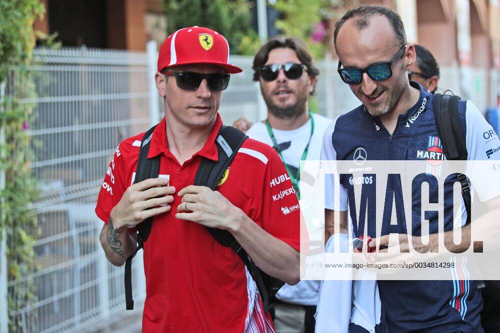 Kimi Raikkoenen Scuderia Ferrari with Robert Kubica Grand Prix of Monaco 2018 Race Motorsport Formula 1 24 05 2018 Grand Prix of Monaco 2018 Race Motorsport Formula 1 24 05 2018 Monte Carlo