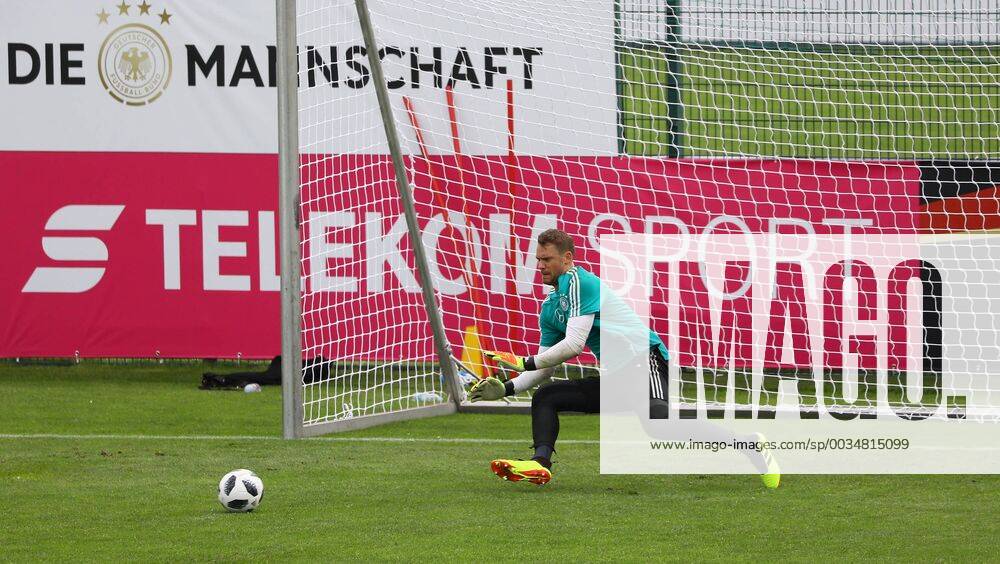 Goalkeeper Manuel Neuer Germany Germany 24 05 2018 Training of the German national team for the World Cup preparation in the sports zone Rungg in Eppan South Tyrol