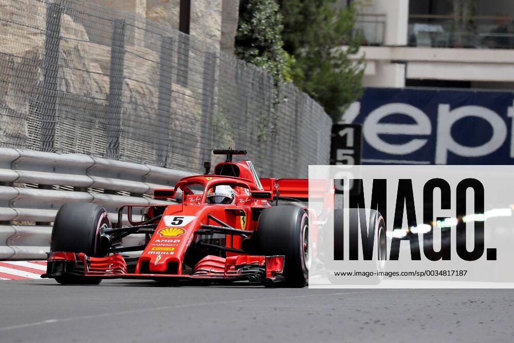 Photo4 LaPresse 24 05 2018 Monte Carlo, Monaco Grand Prix Formula One Monaco 2018 In the pic: Sebastian Vettel (GER) Scuderia Ferrari SF71H & xa9; Photo4 LaPresse 24 05 2018 Monte Carlo, Monaco Sport Grand Prix Formula One Monaco 2018 In the pic: Sebastian Vettel (GER) Scuderia Ferrari SF71H