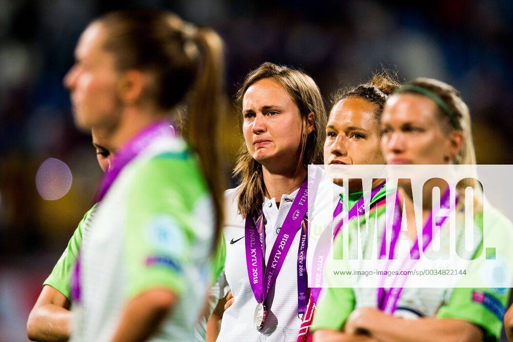 Caroline Graham Hansen or Wolfsburg looks dejected after UEFA Womens Champions League final between VfL Wolfsburg and Olympique Lyonnais on May 24, 2018 in Kyiv Photo Vegard Wivestad Grott BILDBYRAN Code VG 170174