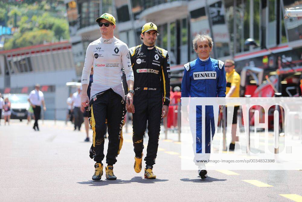 - SPORT Photo4 LaPresse 25 03 2018 Monte Carlo, Monaco Grand Prix Formula One Monaco 2018 In the pic: Nico Hulkenberg (GER) Renault Sport F1 Team RS18, Carlos Sainz Jr (ESP) Renault Sport F1 Team RS18 and Alain Prost (FRA) Renault Sport F1 Team Special Advisor